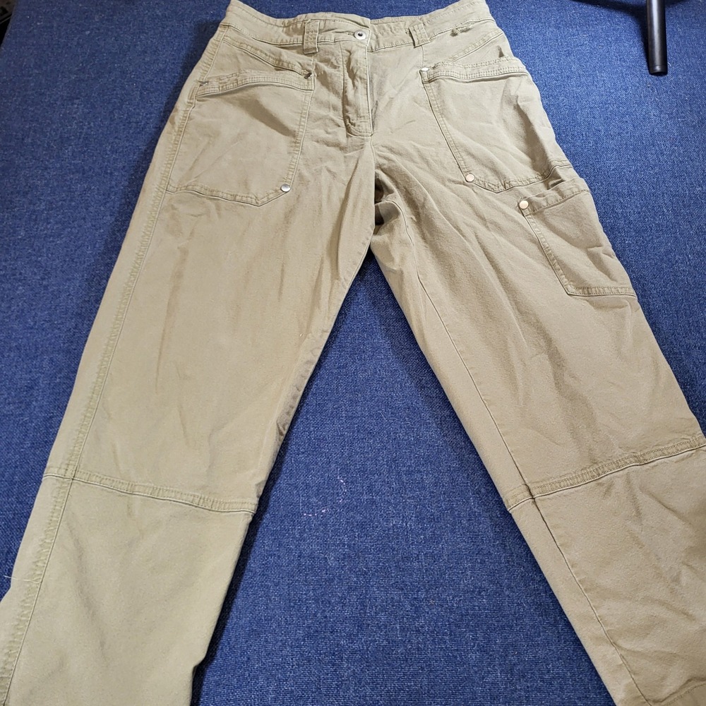 Maeve by Anthropologie Utility Cargo Pants Olive Khaki Green Sz 31 Straight Leg